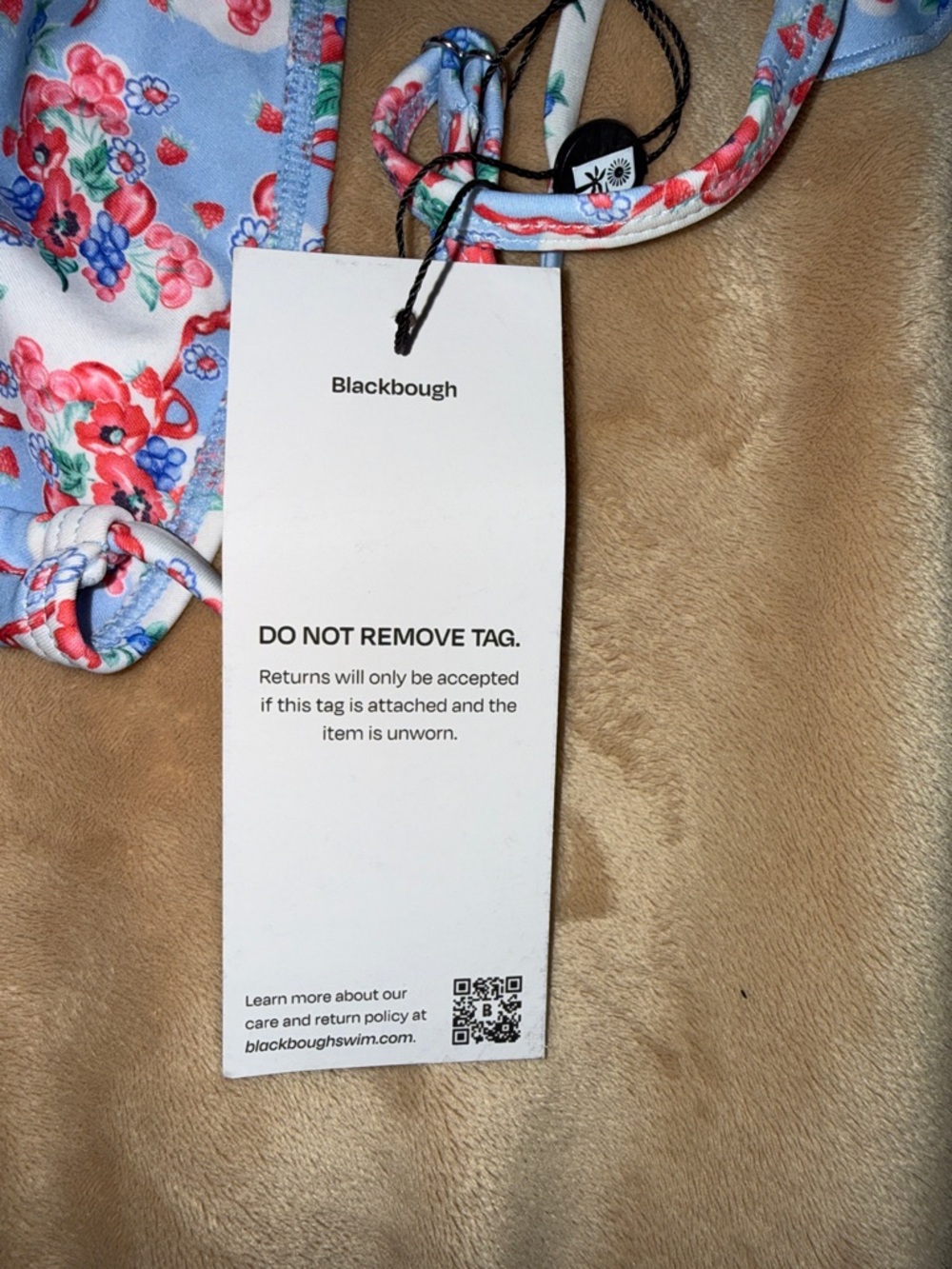 NWT Blackbough Light Blue Floral Ruffle Bikini -M - Picture 6 of 6